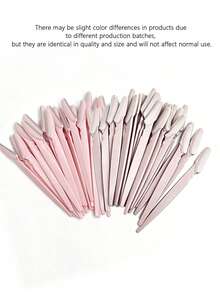 1/10/20pcs Warm Pink Multi-Function Beauty Set, Combines Eyebrow Trimming, Shaving, Exfoliating And Hair Removal Functions, Includes Eyebrow Razor, Long Handle Facial And Body Cleansing Tool And Protective Cap, Suitable For Home Daily Use - Multicolor - View 10