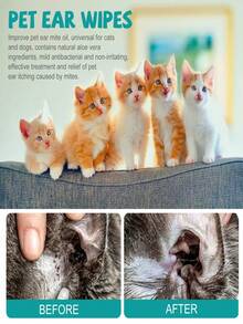 Finger Wipes For Dogs, Cats And Pets, For Cleaning Ears And Removing Dirt - Uscented - View 5