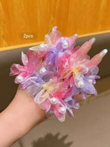 2 Cute Floral Headbands, Suitable For Daily Wear And Performances - Multicolor - View 8