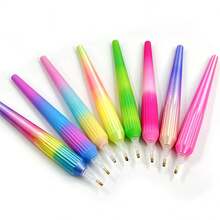 Multi-Color Gradient Anti-Slip Threaded Diamond Painting Pen, Includes 1 Pen And 5 Replaceable Pen Tips, Premium 5D Diamond Painting Accessories, Suitable For Beginners And Art Enthusiasts Craft Tool - Sets - View 6