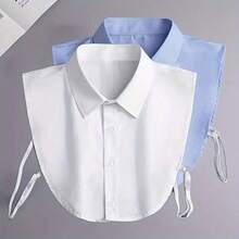 1pc Premium Detachable Fake Collar Inner Lining, Women's Knitted Polyester Layered Half Shirt Collar, Elegant Versatile Neck Accessory, Multiple Colors, Machine Washable, Suitable For Workplace Daily Commute Outfits - Multiple Styles - View 3
