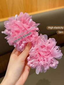 2 Cute Floral Headbands, Suitable For Daily Wear And Performances - Multicolor - View 3