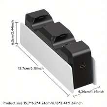 P5 5-Pair Fast Charging Controller Charging Station LED Indicator PS-5 Game Controller Charging Dock - 白色 - 查看 4