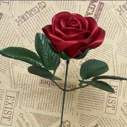 50pcs Handmade Ribbon Rose Petals DIY Eternal Rose Petals Handmade Semi-Finished Ribbon Petal Decoration Gift Basket Decoration Birthday Packaging Holiday Decoration Office Decoration Wedding Decoration Bridal Gift Party Decoration Party Supplies