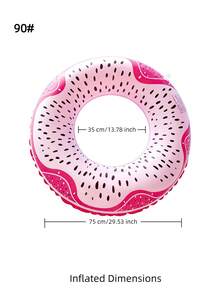 Adult Inflatable Swim Ring, Fruit Print Pool Float, Watermelon/Lemon/Lime/Orange/Kiwi/Dragon Fruit PVC Floating Ring - Dragon Fruit Swimming Ring - View 17