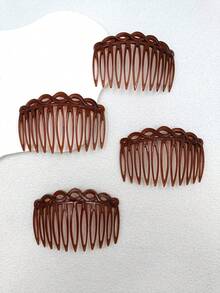 4/12pcs Women's 23-Teeth Plastic Hair Comb Set Suitable For Daily Hair Styling And Wearing - Multicolor - View 7