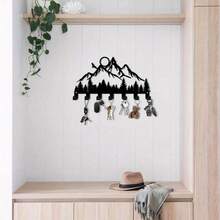 HELLOYOUNG 1pc Charming Metal Forest Style Key Hook - Easy Wall-Mounted Installation, Can Hang Towels, Hats And Handbags | Stylish Entryway And Bathroom Decorative Storage - Multicolor - View 9