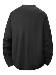 Men's Crew Neck Sports Casual Long Sleeve T-Shirt, Gradient Color Fitness Running Long Sleeve T-Shirt Top, Suitable For Outdoor Activities, Men's Sports T-Shirt Top - Purple - View 2