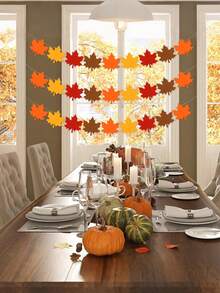 4 pièces Décoration d'Halloween Couronne d'automne en feutre feuille d'érable Bannière suspendue d'Halloween pour la récolte d'automne, Thanksgiving, fournitures de fête d'Halloween, 4 pièces Guirlande en feutre d'automne 4 couleurs Bannière suspendue feuille d'érable pour la récolte d'automne, Halloween, Thanksgiving et fournitures de fête de Noël Décoration murale de cheminée Décoration murale de cheminée - A - Voir 4