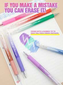 New Erasable Colorful Gel Pens 12/24/36 Colors, Stretchable Erasable, Quick-Dry, Non-Drying, Easy To Write, Student Drawing Marking Stationery Set, Back To School Essential Writing Set, Reusable Erasable, Practice Writing, Note-Taking, Drawing - Sets - View 11