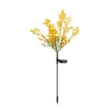 1pc Solar Powered Rapeseed Flower Garden Light, Outdoor Garden Atmosphere Ground Light, Ni-MH Battery, Suitable For Outdoor Yard And Garden Environment Stainless Steel Lawn And Pathway Decorative Light, Rapeseed Landscape Ground Light - Rapeseed Flowers - View 6
