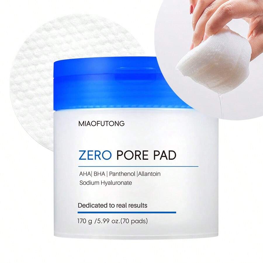 Toner Pads Zero Pore Pad 2.0 | 雙面紋理臉部化妝棉,含 4.5% AHA 乳酸與 0.45% BHA 水楊酸,適用於去角質與毛孔護理 | 適合所有膚質 70 片裝 (1 包) - 爽膚水 - 查看 1
