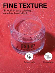 AILLSA 30g Shiny Red Powder, No Baking Or Curing Needed, Quick Drying, Easy To Use For DIY Nail Art At Home - Red - View 2