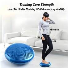 Inflatable Balance Pad Wobble Cushion With Massage Nods, Yoga Massage Mat, Semicircular Yoga Ball For Beginners, Stability Trainer Disc For Core Training, Foot Massage Yoga Balance Mat For Gym Home Physical Therapy - Multicolor - View 3