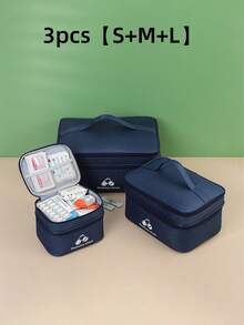 1pc Red, Navy Blue, Gray, Green Portable Double-Layer First Aid Kit, Epidemic Prevention And Health Kit, Household Life Saving Kit, Outdoor Emergency Epidemic Prevention And Storage Kit - Multicolor - View 26