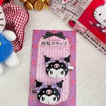 SANRIO 2件櫻花系列側夾/髮夾/瀏海夾，百搭時尚，適合日常裝飾，理想的節日禮物、聖誕禮物 - A - 查看 4