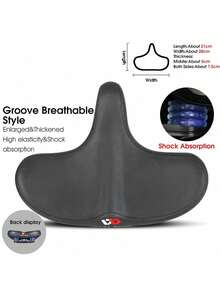 WEST BIKING Widened Bike Seat Thickened Sponge Spring Suspension Hollow Breathable Casual Comfortable Riding Gear - Multicolor - View 10