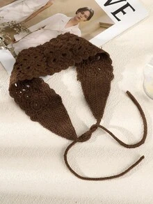 3件組女款鉤編寬版髮箍 波希米亞手工編織鏤空髮帶 適合日常配戴與旅行 夏季髮飾 海灘圍巾度假頭巾 - 彩色 - 查看 5