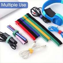 100/50pcs Reusable Hook And Loop Cable Ties, Adjustable Cable Management Straps, Multi-Functional Cable Management Solution, Suitable For Home, Office, Travel, Tablet, Laptop, Electronic Products, Data Center, Desk, TV And Kitchen Appliances - Cable Ties - View 7