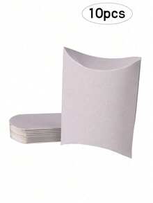 50/10pcs Solid Color Pillow Box, Kraft Paper Gift Packaging Box, Suitable For Wedding, Bridal Shower, Anniversary, Birthday, Holiday Party Favors And Decoration - Multicolor - View 19