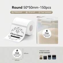 Label Termal Niimbot Pita Putih/Warna/Transparan Perekat Sendiri Kertas Label Stiker Printer untuk Printer Termal Portabel Mini Niimbot B1/B21/B2 - 1 Set - View 11