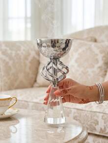 Mini Novelty Incense Burner, Metal + Crystal, Luxury Bakhoor Incense Burner, Incense Holder, Heat-Resistant And Durable Incense Burner, Home Decor, Suitable For Majlis, Entryway, Living Room, Bedroom, Exquisite Gift For Friends And Family, Fragrance Corner - Fashionable - View 14