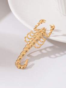 Personalized Fashion Geometric Snake & Scorpion Brooch Women's Jewelry Accessory For Vacation Party Gift - Gold - View 3
