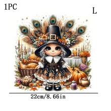 1/2/3PCS Autumn Thanksgiving Theme Heat Transfer Stickers DIY Iron-On Durable Plastic T-Shirt Pillow Decoration Multicolor Washable Suitable For Backpacks, Pillows, Pants, Sofa Covers High Quality Fade-Resistant T-Shirt Patterns Image Only - Multicolor - View 13