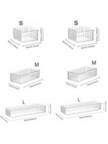 10/9/7/6/4/1 Pc Clear Cosmetic Drawer Organizer, For Vanity, With 5 Different Sizes Clear Plastic Drawer Organizers, Makeup Display Case, Classified Storage Container, Suitable For Placement On Dressing Tables, - Transparent - View 13