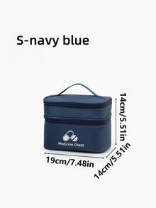 1pc Red, Navy Blue, Gray, Green Portable Double-Layer First Aid Kit, Epidemic Prevention And Health Kit, Household Life Saving Kit, Outdoor Emergency Epidemic Prevention And Storage Kit - Multicolor - View 16