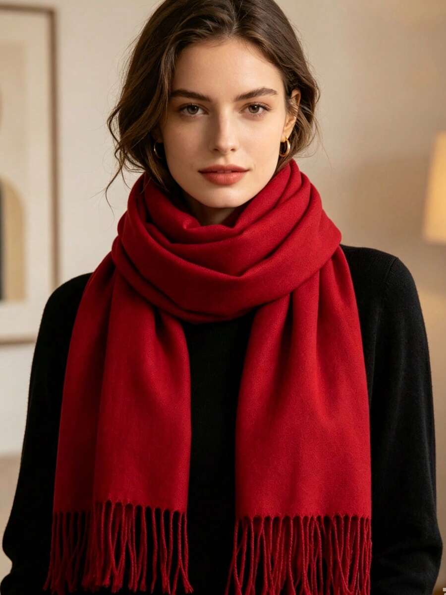 Scarves - Burgundy - View 1