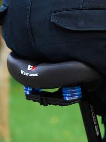 WEST BIKING Widened Bike Seat Thickened Sponge Spring Suspension Hollow Breathable Casual Comfortable Riding Gear - Multicolor - View 7