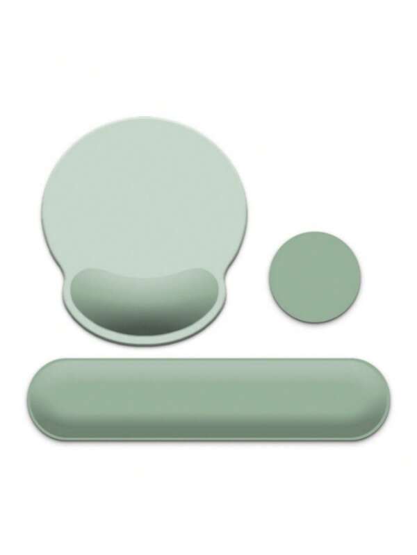 Bộ đệm chuột và kê tay bàn phím 3 trong 1, đệm chuột gel memory foam công thái học có kê cổ tay, đệm chuột gaming hỗ trợ cánh tay, phụ kiện bàn máy tính dễ thương, dùng cho gia đình/văn phòng giúp giảm đau và gõ phím dễ dàng, vải mềm và lót silicone