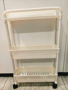 1 buah Rak Penyimpanan Celah Sempit, Rak Geser Tipis, Troli Lantai Bergerak, Rak Penyimpanan Sisi Sempit Multi-Lapisan untuk Dapur, Sayuran, Kamar Mandi, Daya Tampung Beban Kuat, Rak Penyimpanan Multifungsi, Lemari Penyimpanan Camilan, Sisi Kulkas, Rumah, Asrama, Liburan, Hadiah - beraneka warna - View 18