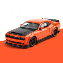 1pc 1:32 Scale Collector Grade High-Quality Electroplated High-Detail Alloy Die-Cast And Rubber Hellcat Style Muscle Car Model, Modern American Muscle Car Style, Suitable For 14 Years And Above, Car Enthusiast Collection, Birthday, Holiday Gift And Home Decor - Multicolor - View 11