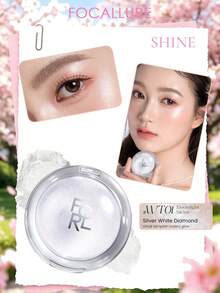 FOCALLURE Galaxy Glow Highlighter Makeup, High-Intensity Shimmering Dewy Finish, Long-Lasting Face Eye Body Luminosity, Transparent Sparkling Gloss, Multi-Angle Radiance, Silky Soft Cream Texture, Starry Sky Shimmering Effect - #WT01 Moonlight Sirius - View 1
