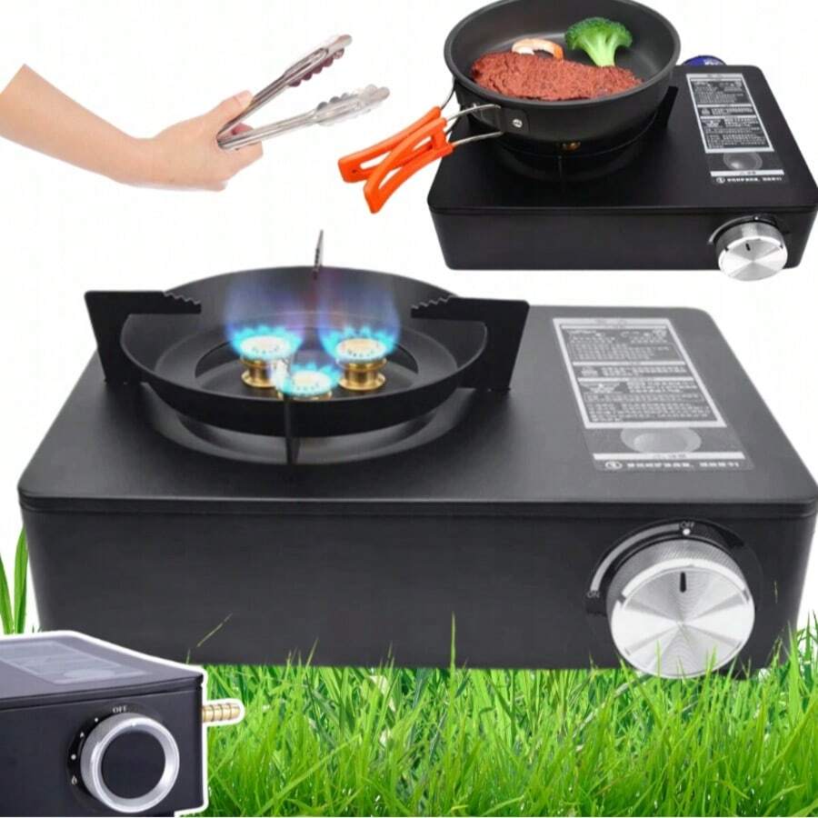 CAMPING STOVE | 3 BULB | 3500W | CARTRIDGE-POWERED | + FREE CASE - B - View 1
