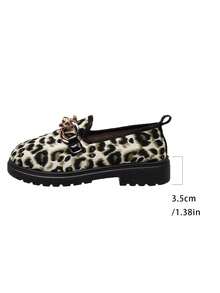 White Leopard Print Design Thick Sole Women's Buckle Lightweight Flat Shoes Non-Slip Versatile Outdoor Shoes - White - View 8