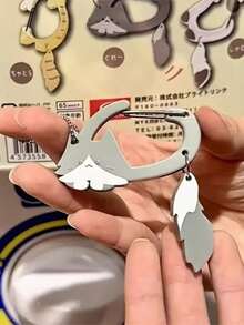 Cute Swinging Cat Tail Keychain, Random Color & Style, Adorable Cat-Shaped Keychain Pendant, Suitable For Wallet, Backpack, Travel Box, Office Decor, Perfect Gift For Cat Lovers - View 8
