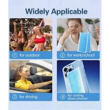 20pcs/Pack Cooling Stickers, Comfortable, Adhesive, Ideal Cooling Choice For Home And Travel, Cooling Stickers, Essential For Summer, Suitable For Students,Travel, Small Gifts, Parties, Games, Water Bottles, Classrooms, Phones,Holiday Essentials,Fans - A - View 4