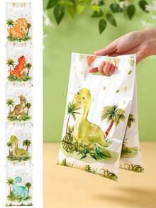 10/25/50 piezas Bolsas de regalo con estampado de dinosaurio, bolsas para envolver regalos, bolsas de tela, bolsas de recuerdos para fiestas con patrón de dinosaurio de dibujos animados, decoraciones de cumpleaños, suministros para fiestas de cumpleaños con tema de dinosaurio, bolsas de recuerdos para baby shower, suministros para fiestas de primer cumpleaños, suministros para fiestas de revelación de género, decoraciones para fiestas de bebé niño y niña, suministros para baby shower, decoraciones para fiestas de primer cumpleaños, recuerdos para fiestas - Dinosaurio de dibujos animados - Ver 11