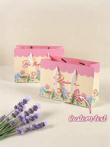 Customized Gift Bags, Personalized Name Gift Bags, Birthday Gift Bags, Wedding Gift Bags, Bridesmaid Gift Bags, Personalized Gifts, Wedding Party Favors, Gift Box Alternatives, Suitable For Parties, Gifts, Daily Use, Shopping, Travel - Multicolor - View 2