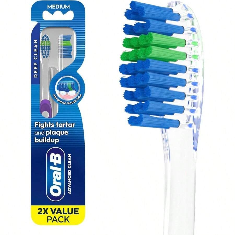 Indicator Contour Clean - Cepillo de dientes manual, 2 unidades - Azul - Ver 1