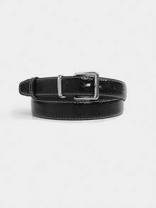 1pc Unisex Shiny Pattern PU Leather Belt, Minimalist Decorative Belt For Dress Pants And Commuting - A - View 7
