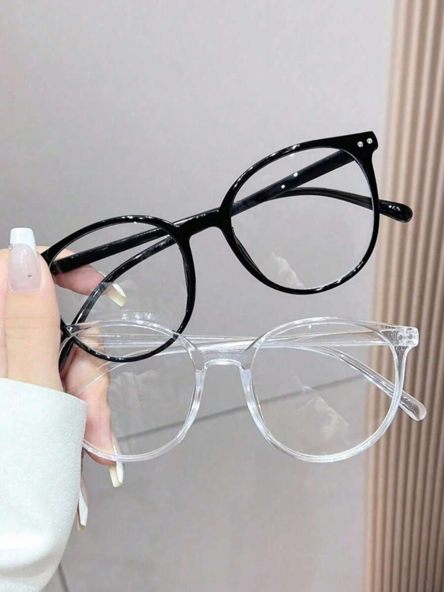 2 Pairs/1 Pair Round Glasses, Suitable For Men And Women, Perfect For Students After Returning To School.