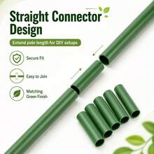 20/40-Piece Green PVC-Coated Garden Support Poles With Direct Connectors, DIY Decorative Support Kit For Events, Suitable For Weddings, Graduation Parties, Balloon Garlands, Balloon Accessories, Floral Arrangements And Outdoor Climbing Plant Posts - 40PCS - View 9