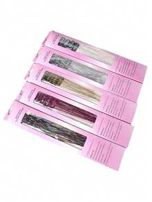 12pcs Glitter Tinsel Hair Extensions Rainbow Colorful - Multicolor - View 6