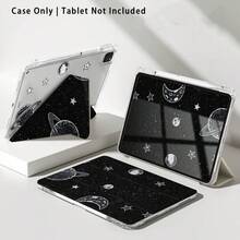 月亮星星行星圖案彩繪效果平板保護殼附支架，適用於 Honor 8/9/10/X8/X8A/X9/X8Pro/X9Pro/MatePad SE 11 吋/MatePad 11 吋/11.5 吋/MatePad Pro/Apple 10代/11代 2025 (A16)/Galaxy Tab A7/A9 及其他熱門機型 - 款式14 - 查看 8