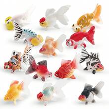 1pc Realistic Goldfish Ornamental Fish Model Figurine, Aquarium Landscape Decor, Desk Decoration, Gift - Multicolor - View 3