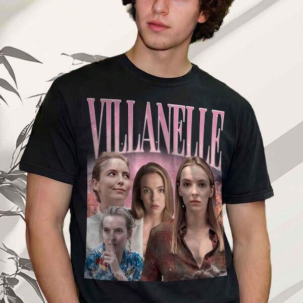 Villanelle Collage T-Shirt_ Jodie Comer Fan Apparel, TV Show Inspired Tee